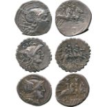 ANCIENT COINS, ROMAN COINS, Republican Silver Denarii (3), anonymous issues of the late 3rd