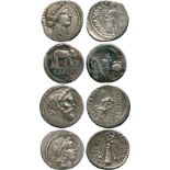 ANCIENT COINS, ROMAN COINS, Republican Silver Denarii (4), mid 1st Century BC issues, including