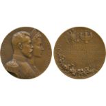 COMMEMORATIVE MEDALS, WORLD MEDALS, Russia, Nicholas II (1868-1918, Tsar 1894-1917) and Alexandra,