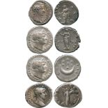 ANCIENT COINS, ROMAN COINS, Hadrian (AD 117-138), Silver Denarii (4), reverses include Pietas,