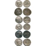 ANCIENT COINS, ROMAN COINS, Republican Silver Denarii (6), early 2nd Century BC issues, including