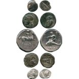 ANCIENT COINS, GREEK COINS, Calabria, Tarentum (late 4th Century BC), Silver Stater, horseman right,