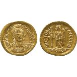 ANCIENT COINS, BYZANTINE COINS, Anastasius I (AD 491-518), Gold Solidus, D N ANASTA-SIVS P P AVC,