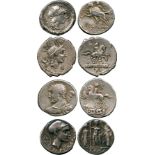 ANCIENT COINS, ROMAN COINS, Republican Silver Denarii (4), late 2nd Century BC issues, including