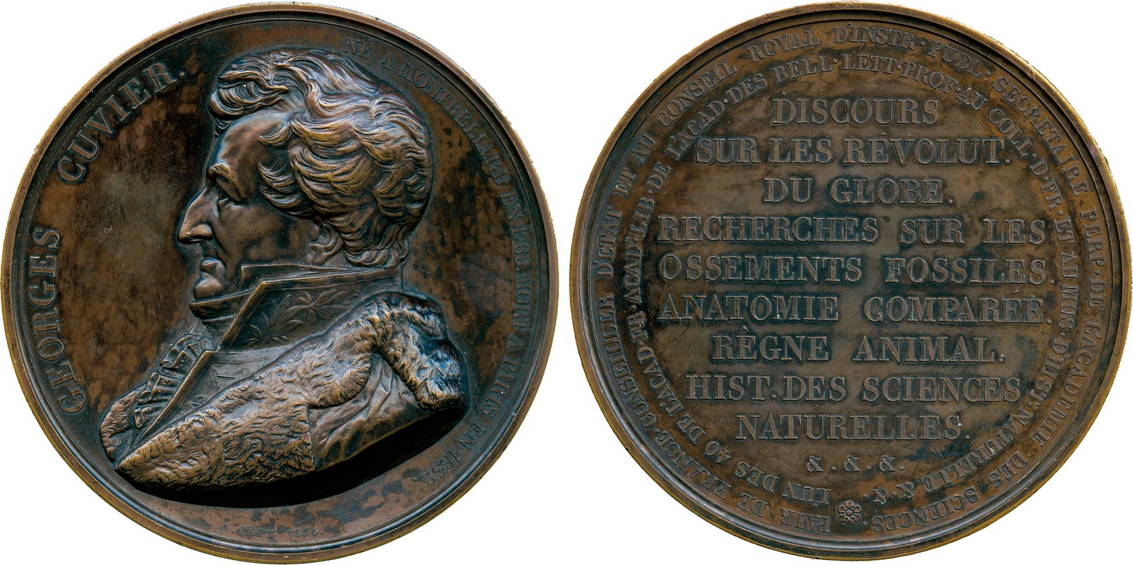 COMMEMORATIVE MEDALS, WORLD MEDALS, France, Georges Cuvier (1769-1832), naturalist, zoologist and