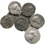 ANCIENT COINS, ROMAN COINS, Republican Silver Denarii (9), mid to late 2nd Century BC issues,