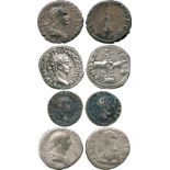 ANCIENT COINS, ROMAN COINS, Trajan (AD 98-117), Silver Drachms (3), minted at Caesarea,