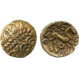 ANCIENT COINS, ANCIENT BRITISH, Celtic Gold, Regini and Atrebates, British Qc Remic, Gold ¼-