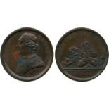 COMMEMORATIVE MEDALS, BRITISH HISTORICAL MEDALS, David Garrick (1717-1779), actor/manager, Copper