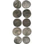 ANCIENT COINS, ROMAN COINS, Republican Silver Denarii (5), mid 1st Century BC issues, including L.