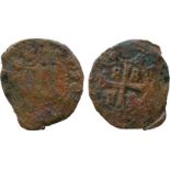 WORLD COINS, Cyprus, Crusader Coinage, House of Gattilusio, Nicolo (1459-1462), Copper 16mm,