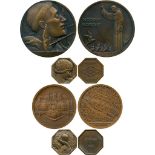 COMMEMORATIVE MEDALS, ART MEDALS, Art Deco, 700th Anniversary of St Francis of Assis, Bronze