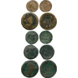 ANCIENT COINS, ROMAN COINS, Republican Bronze Coins (5), late 3rd Century BC, various denominations,