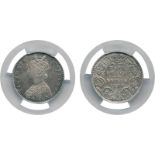 WORLD COINS, India, British India, Victoria, Silver ½-Rupee, 1883C (SW 6.188). In PCGS holder