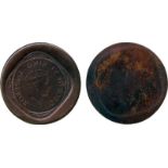 WORLD COINS, India, British India, Hub Trial Strike, in copper, from the obverse hub for the