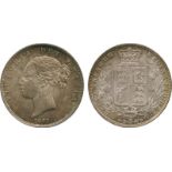 BRITISH COINS, Victoria, Silver Halfcrown, 1877, type A5, young head left, no initials on