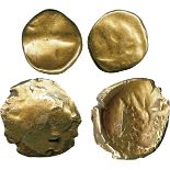 ANCIENT COINS, ANCIENT BRITISH, Celtic Gold, Regini, Gold ¼-Stater, 1.73g, c.65-45 BC, weak ‘boat’