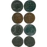 ANCIENT COINS, ROMANO-BRITISH COINS, Galeria Valeria (wife of Galerius), Æ Folles (4), mints of