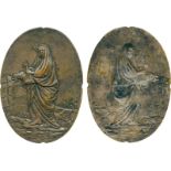 COMMEMORATIVE MEDALS, WORLD MEDALS, Italy, St Peter, Oval Cast Bronze Plaquette, 17th / 18th