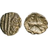 ANCIENT COINS, ANCIENT BRITISH, Celtic Gold, Catuvellauni, British LX, Gold ¼-Stater, 1.17g, c.60-50