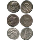 ANCIENT COINS, ROMAN COINS, Republican Silver Denarii (3), mid 1st Century BC issues, including C.