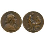 COMMEMORATIVE MEDALS, ART MEDALS, Michel Eugene Chevreul (1786-1889), Bronze Medal, 1886, by L O