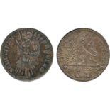 COMMEMORATIVE MEDALS, WORLD MEDALS, Netherlands, Leiden, Shooting Festival, Silver Jeton, 1689, lion