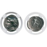 ANCIENT COINS, GREEK COINS, Lokris, Lokris Opuntii (c.360-350 BC), Silver Stater, head of Persephone