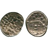 ANCIENT COINS, ANCIENT BRITISH, Celtic Gold, Iceni, British J, Norfolk wolf type, Gold Stater, 5.