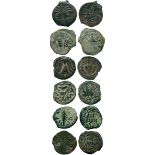 ANCIENT COINS, GREEK COINS, Judaea, Roman Administration, Æ Prutah (6), including issues of Herod