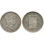 WORLD COINS, Netherlands, Willem I, Silver Gulden, 1832, Utrecht, head right, rev crowned arms (