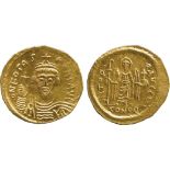 ANCIENT COINS, BYZANTINE COINS, Focas (AD 602-610), Gold Solidus, draped and cuirassed bust