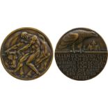 COMMEMORATIVE MEDALS, ART MEDALS, World Exhibition in Brussels, 1910, Bronze Medal, by Rudolf