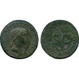 ANCIENT COINS, ROMAN COINS, Agrippina Snr. (d. AD 33), Æ Sestertius, struck under Claudius, AD 50-4,