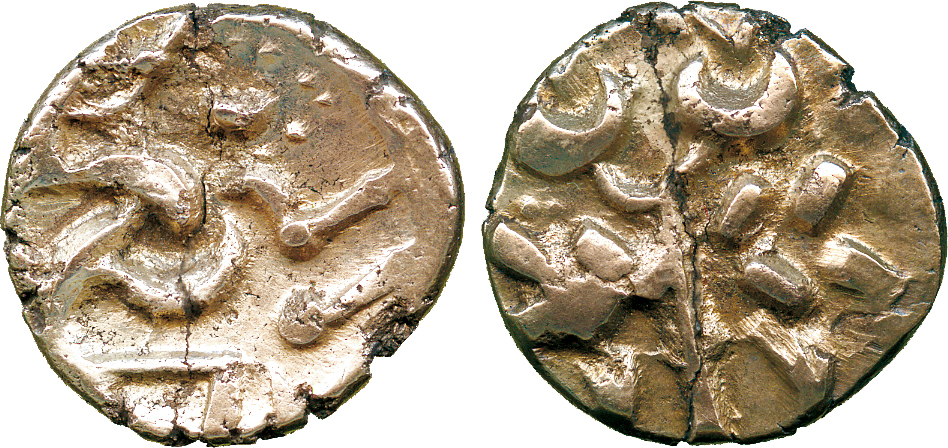 ANCIENT COINS, ANCIENT BRITISH, Celtic Gold, Corieltauvi (N E Coast), Gold Stater, Sunflower type,