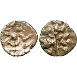ANCIENT COINS, ANCIENT BRITISH, Celtic Gold, Corieltauvi (N E Coast), Gold Stater, Sunflower type,