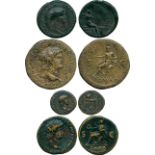 ANCIENT COINS, ROMAN COINS, Nero (AD 54-68), Æ Sestertius, laureate head right, rev Roma; with