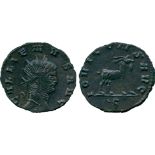 ANCIENT COINS, ROMAN COINS, Gallienus (AD 253-268), Æ Antoniniani (18), all with animal reverses,