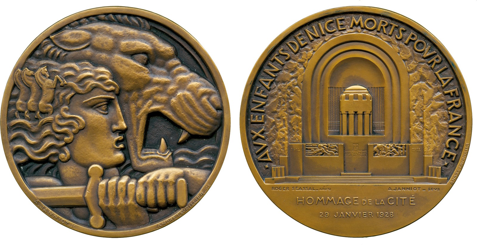 COMMEMORATIVE MEDALS, WORLD MEDALS, France, André Henri Lavrillier (1885-1958), The War Memorial,