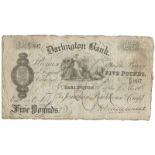 BANKNOTES, Great Britain, Durham, Darlington, Darlington Bank, Jonathan Backhouse & Company,