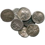 ANCIENT COINS, ROMAN COINS, Republican Silver Denarii (8), mid 2nd Century BC issues, including Q.