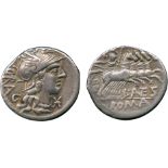 ANCIENT COINS, ROMAN COINS, Republican Silver Denarii (7), mid to late 2nd Century BC issues,