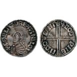 BRITISH COINS, Æthelred II, Silver Penny, Long Cross type, Canterbury mint, moneyer Godwine, bust