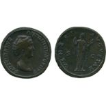 ANCIENT COINS, ROMAN COINS, Faustina Snr (wife of Antoninus Pius), Æ Sestertius, struck AD 138-41,