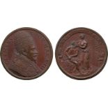 COMMEMORATIVE MEDALS, WORLD MEDALS, Italy, Papal Medals, Clement X (1670-1676), Copper Annual Medal,