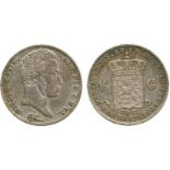 WORLD COINS, Netherlands, Willem I, Silver ½-Gulden, 1829, Brussels, head right, rev crowned arms (