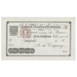 BANKNOTES, Great Britain, Cornwall, Helston, Helston Banking Company, Unissued Uniface Provincial £