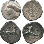 ANCIENT COINS, GREEK COINS, Calabria, Tarentum (c.302-281 BC), Silver Stater, naked youth on