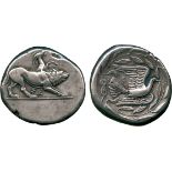 ANCIENT COINS, GREEK COINS, Peloponnese, Sikyon (c.431-400 BC), Silver Stater, Chimaera moving to