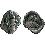 ANCIENT COINS, GREEK COINS, Peloponnese, Elis, Olympia (c.450-440 BC), Silver Stater, eagle flying